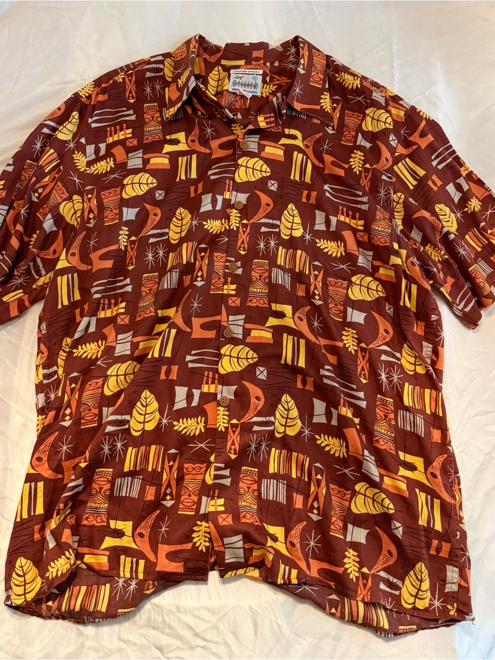 Reyn Spooner Hawaiian Short-Sleeve with Tropical Motif